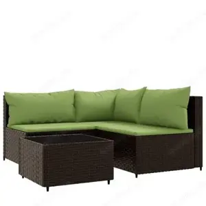 Garten-Lounge   Gartensofa 4Teilig aus Poly Rattan (Verschiedene Farben) Bild 3