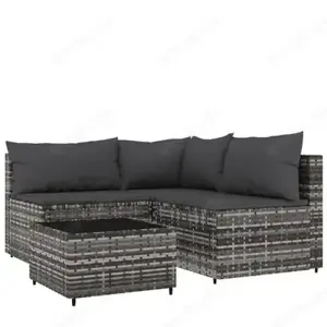 Garten-Lounge   Gartensofa 4Teilig aus Poly Rattan (Verschiedene Farben) Bild 8