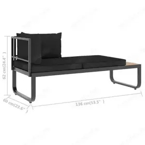 Garten-Lounge-Set aus Aluminium & WPC (4Teilig) Bild 9