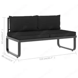 Garten-Lounge-Set aus Aluminium & WPC (4Teilig) Bild 8