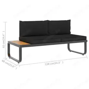 Garten-Lounge-Set aus Aluminium & WPC (4Teilig) Bild 7