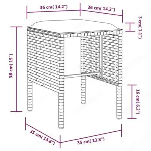 Garten-Sofa-Lounge 5 Teilig aus Poly Rattan (Verschiedene Farben) Bild 10