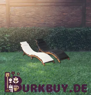 Sonnenliege aus massiven Akazienholz (Verschiedene Farben)