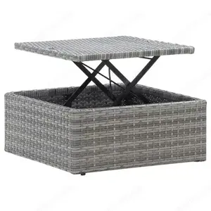 Sonnenliege Gartenbett aus Poly Rattan mit Kissen (Verschiedene Farben) Bild 9