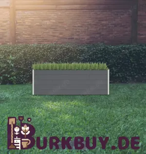 Garten-Hochbeet Grau aus WPC 100cm breit (Verschiedene Größen)