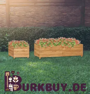 Hochbeet aus massivem Teakholz 38cm Hoch (Verschiedene Längen)