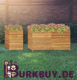 Hochbeet aus massivem Teakholz 77cm Hoch (Verschiedene Längen)