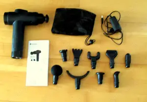 neuw Massagepistole Success Courier SL A3 30 Gänge 10 Aufsätze