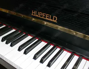 Klavier Hupfeld 108, Eiche schwarz satiniert, Baujahr 1979, 5 Jahre Garantie Bild 3