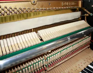 Klavier Hupfeld 108, Eiche schwarz satiniert, Baujahr 1979, 5 Jahre Garantie Bild 7