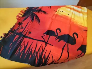 Verschiedene Lunghis Sarongs Pareos Wickeltücher Dekotücher (Neuware) mit Fransen L od. XL Bild 8
