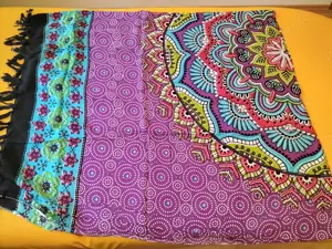 Verschiedene Lunghis Sarongs Pareos Wickeltücher Dekotücher (Neuware) mit Fransen L od. XL Bild 10