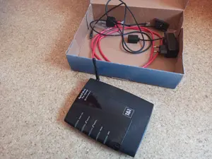 WiFi Router Fritzbox DSL Zubehör Internet WLAN Surf and Phone schwarz
