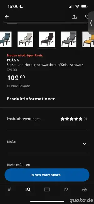 IKEA Sessel Hocker 