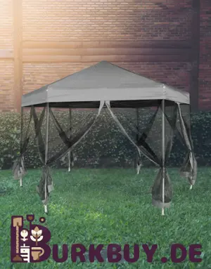 Pop-Up Zelt mit 6 Seitenwänden 3,6x3,1m (Verschiedene Farben)