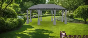 Gartenzelt   Gartenpavillon mit Vorhängen 5,2x3,5m (Verschiedene Farben)
