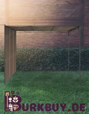 Gartenzelt   Gartenpavillon mit Seitenvorhang Taupe (Verschiedene Größen)