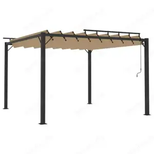 Pavillon mit Lamellendach aus Aluminium 3x3m (Verschiedene Farben)
