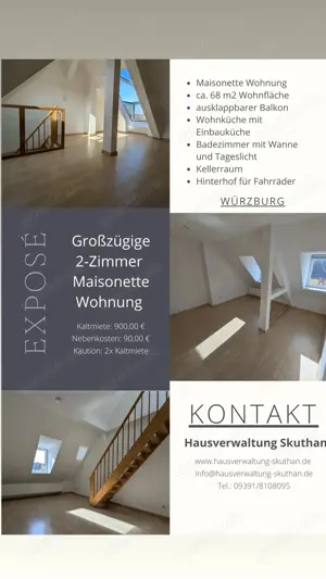 2,5 Zimmer Dachgeschosswohnung in Würzburg