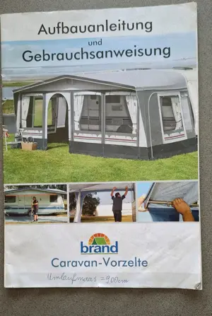 Wohnwagen-Vorzelt, Brand