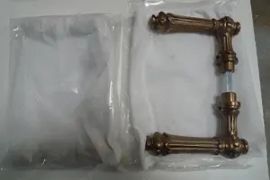 Tür-klinke Messing patiniert Tür-griff Tür-drücker Gründerzeit