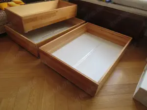 3x Bettkasten Bettschublade Massivholz Staukasten Holzmöbel 