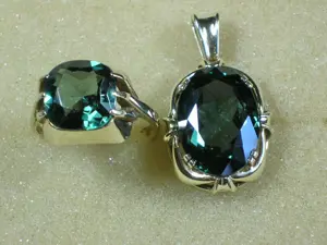 Set: Ring Größe 19 - 60 und Anhänger 585 Gold, Vintage