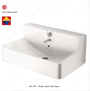 IKEA  NN Design 70er Jahre Waschtisch Waschbecken 60 x 45 cm weiß - guter Zustand Bild 5