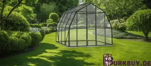 Gewächshaus mit Fundamentrahmen Anthrazit (4Größen)