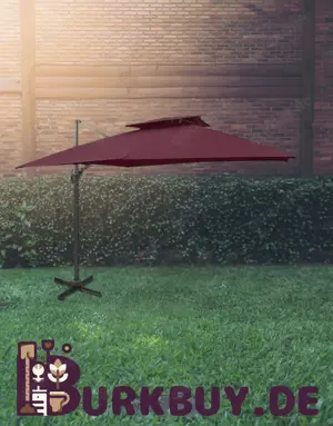 Ampelschirm mit Lüftung 3x3m (Verschiedene Farben)