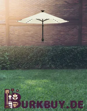 Sonnenschirm mit LEDs 300cm Durchmesser (Verschiedene Farben)