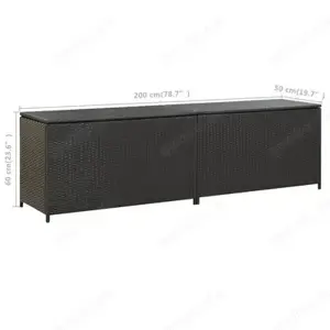 Gartenbox aus Poly Rattan 200x50x60cm (Verschiedene Farben) Bild 9