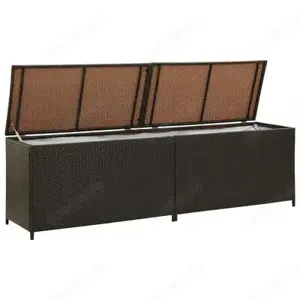 Gartenbox aus Poly Rattan 200x50x60cm (Verschiedene Farben) Bild 5