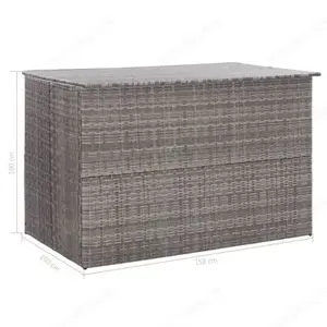 Gartenbox aus Poly Rattan 150x100x100cm (Verschiedene Farben) Bild 10