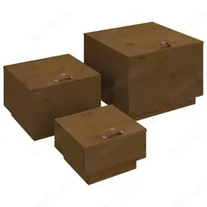 3 Teiliges Gartenbox-Set aus massiven Kiefernholz (Verschiedene Farben) Bild 3