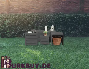 4 Teiliges Gartenbox-Set aus massiven Kiefernholz (Verschiedene Farben)