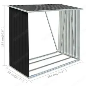 Brennholzlager 163x83x154cm (Verschiedene Farben) Bild 8