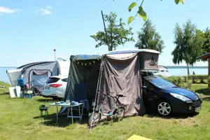 Dachzelt mit Vorzelt 1,30X1,90