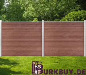 Zaunelement Set aus WPC Braun (Verschiedene Größen)