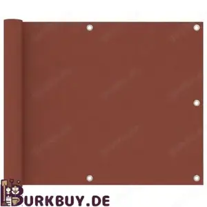 Sichtschutz   Balkonsichtschutz aus Oxfordgewebe Terrakotta (Verschiedene Größen)