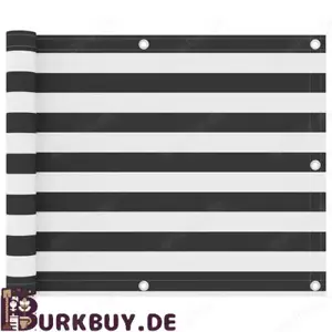 Sichtschutz   Balkonsichtschutz aus Oxfordgewebe Anthrazit & Weiß (Verschiedene Größen)