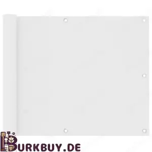 Sichtschutz   Balkonsichtschutz aus Oxfordgewebe Weiß (Verschiedene Größen)