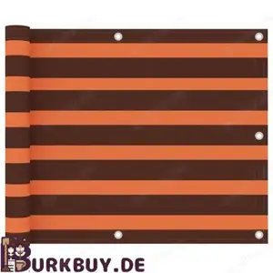 Sichtschutz   Balkonsichtschutz aus Oxfordgewebe Orange & Braun (Verschiedene Größen)
