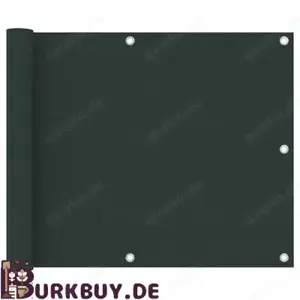 Sichtschutz   Balkonsichtschutz aus Oxfordgewebe Dunkelgrün (Verschiedene Größen)