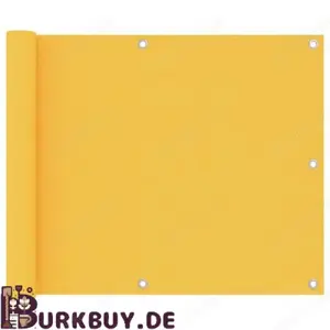 Sichtschutz   Balkonsichtschutz aus Oxfordgewebe Gelb (Verschiedene Größen)