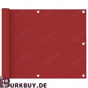 Sichtschutz   Balkonsichtschutz aus Oxfordgewebe Rot (Verschiedene Größen)