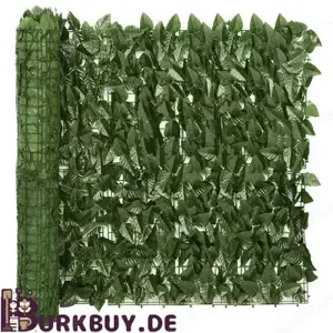 Sichtschutz   Balkonsichtschutz mit dunkelgrünen Efeublätter (Verschiedene Größen)