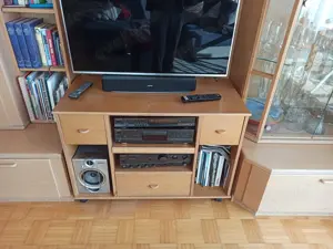 Fernsehtisch Phonotisch Fernseher Video TV Tisch Kommode mit Fächern und für Stereoanlage Lowboard