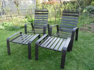 Gartensessel mit Hocker - Gartenmöbel Bild 3