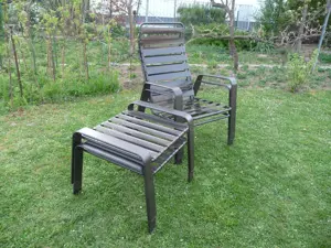 Gartensessel mit Hocker - Gartenmöbel Bild 6